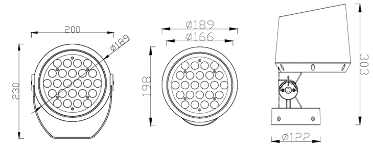 IP65 Adjustable Angle LED Surface Mounted Bucket-shaped Aluminium Spotlight high quality