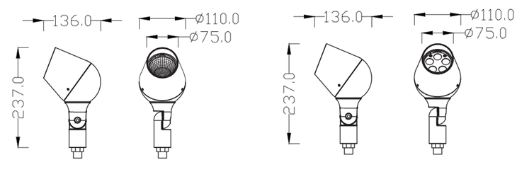 Landscape Decoration 10w 15w 20w High Brightness 100lm/w Garden Spike Led Light factory